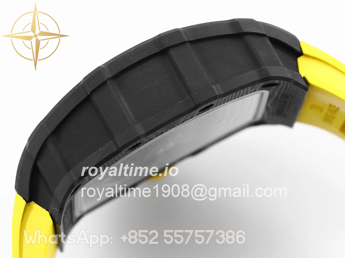 Richard Mille RM 035-02 Rafael Nadal NTPT Carbon on Yellow Rubber Strap - Image 7