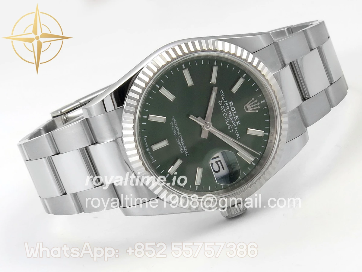 Rolex DateJust 36 SS 126234 ARF Green Stick Dial on Oyster Bracelet DD3235 - Image 7