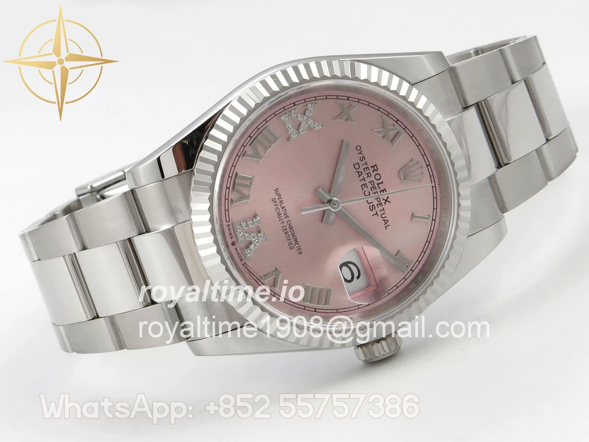 Rolex DateJust 36 SS 126234 ARF Pink Roman Dial on Oyster Bracelet DD3235 - Image 7