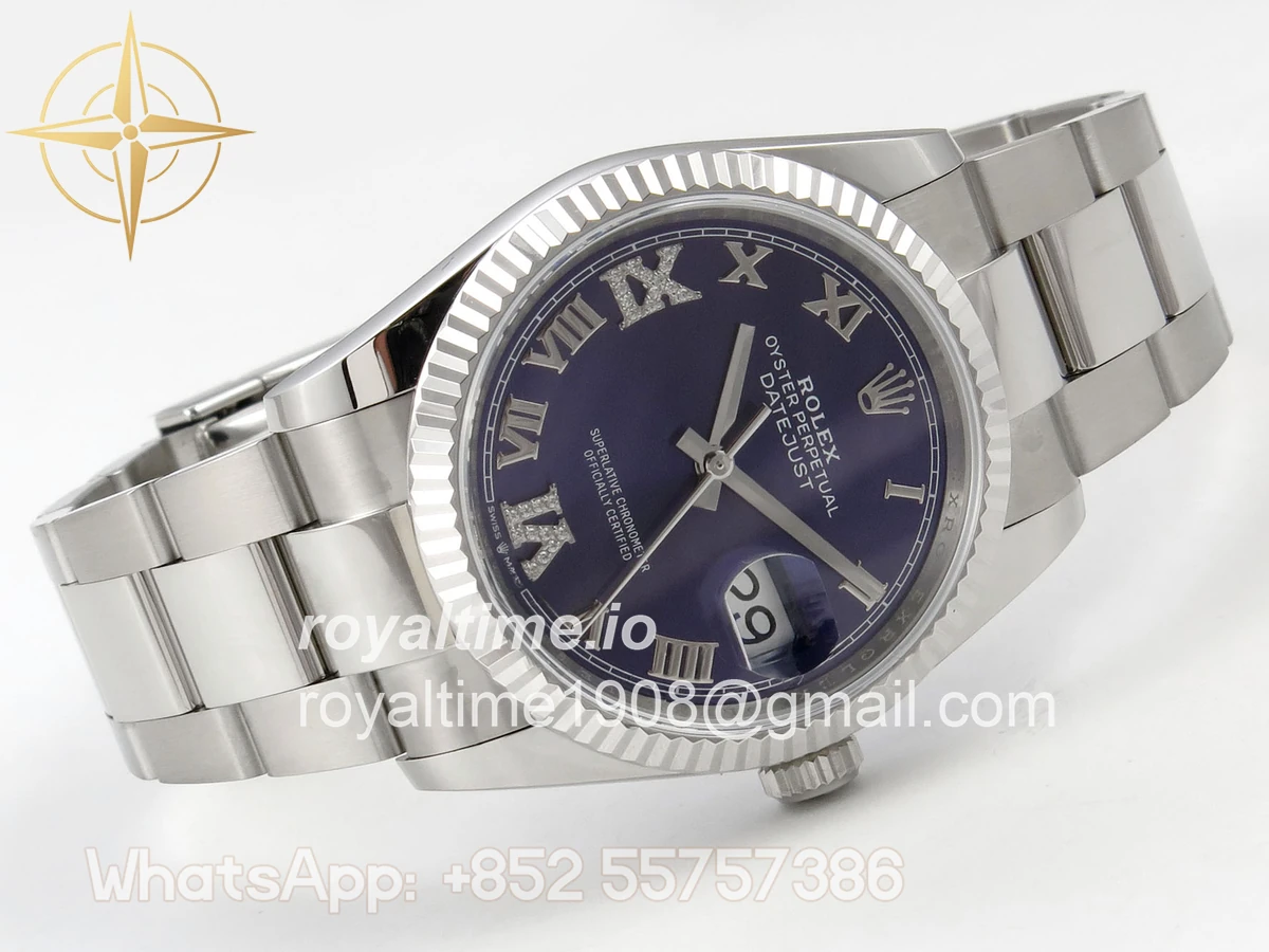 Rolex DateJust 36 SS 126234 ARF Purple Diamond Roman Dial on Oyster Bracelet DD3235 - Image 7