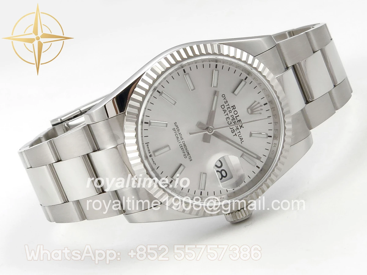 Rolex DateJust 36 SS 126234 ARF Silver Stick Dial on Oyster Bracelet DD3235 - Image 7