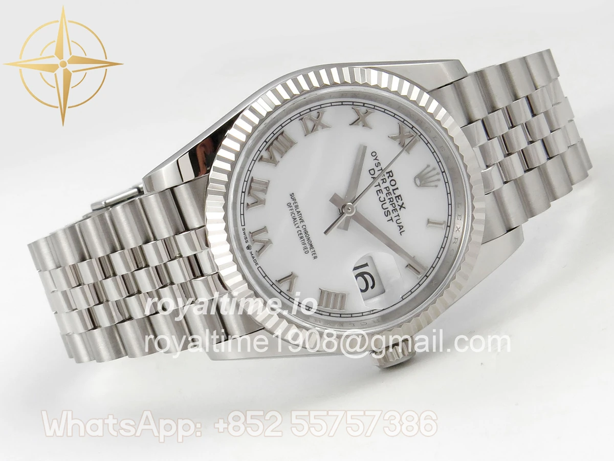 Rolex DateJust 36 SS 126234 ARF White Roman Dial on Jubilee Bracelet DD3235 - Image 7