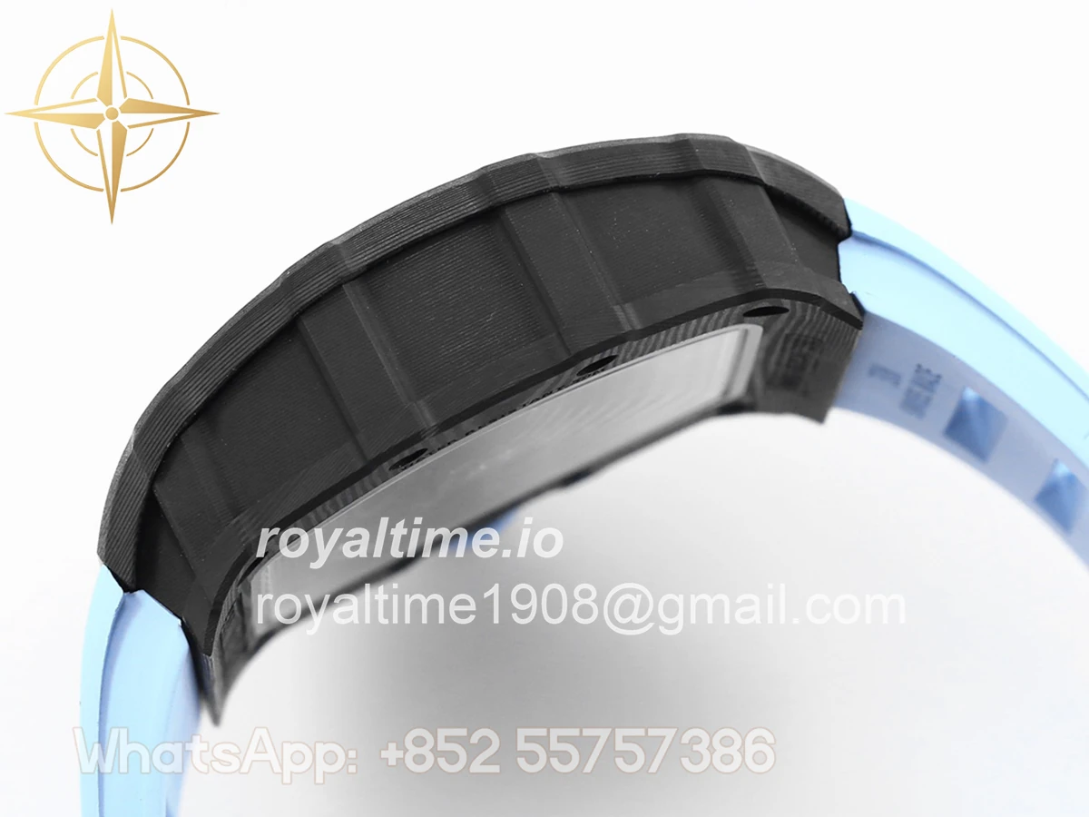 Richard Mille RM 035-02 Rafael Nadal NTPT Carbon on Blue Rubber Strap - Image 7
