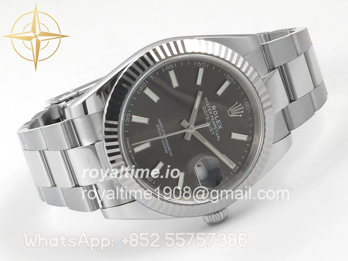 Rolex DateJust 41 126334 904L SS SCF Gray Dial on Oyster Bracelet VR3235 - Image 7
