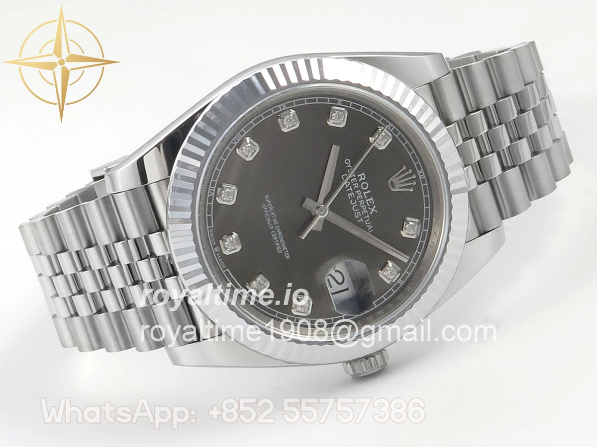 Rolex DateJust 41 126334 904L SS SCF Gray Diamonds Dial on Jubilee Bracelet VR3235 - Image 7