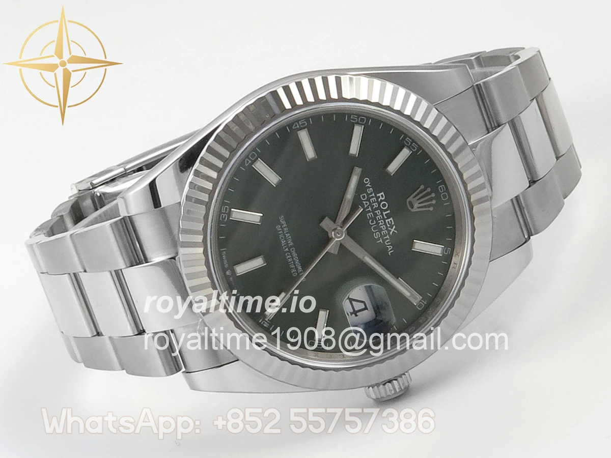 Rolex DateJust 41 126334 904L SS SCF Green Dial on Oyster Bracelet VR3235 - Image 7