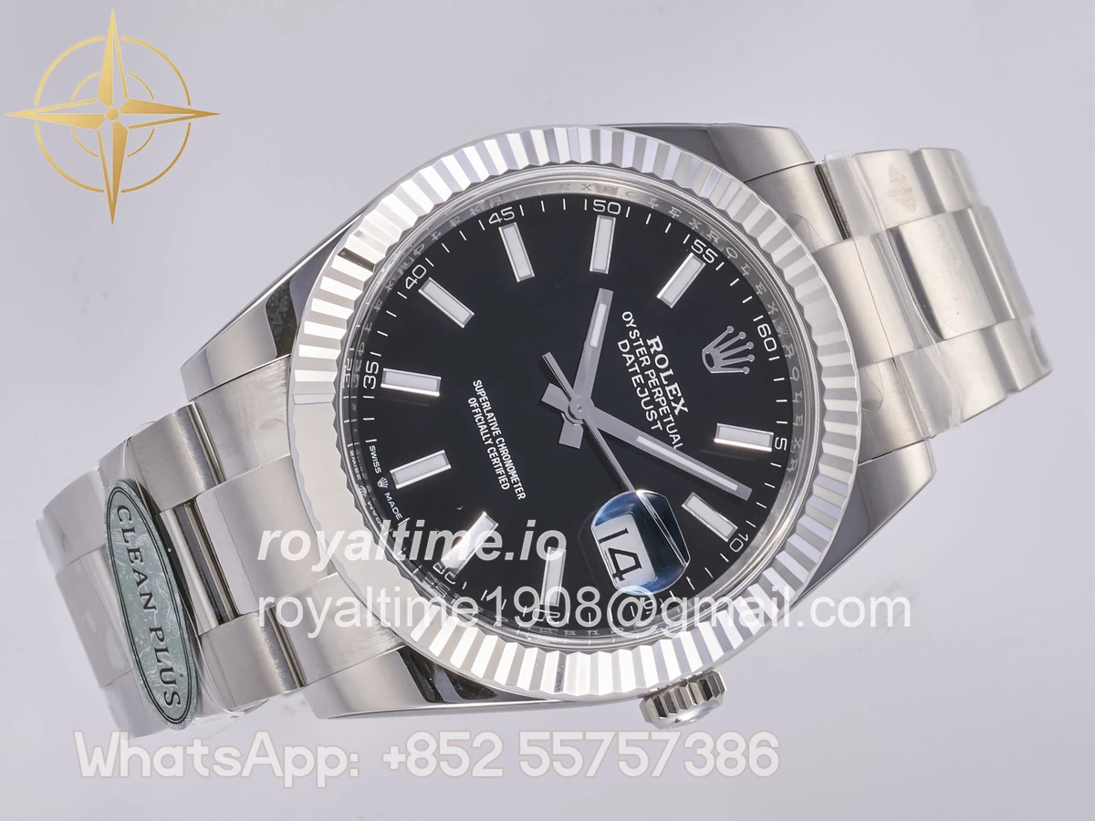 Rolex DateJust 41 126334 Clean Plus 904L Steel Black Dial on Jubilee Bracelet JH3235 (Free Sprung) - Image 7