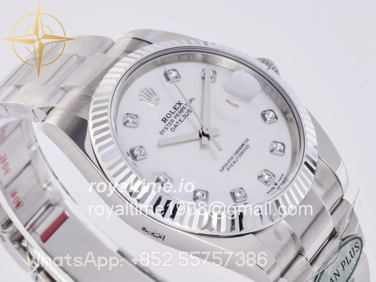 Rolex DateJust 41 126334 Clean Plus 904L Steel White MOP Diamonds Dial on Oyster Bracelet DD3235 - Image 7