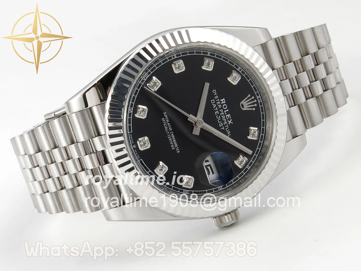 Rolex DateJust 41 126334 Clean Plus Black Diamonds Dial on Jubilee Bracelet JH3235 (Free Sprung) Weighted 133g - Image 7