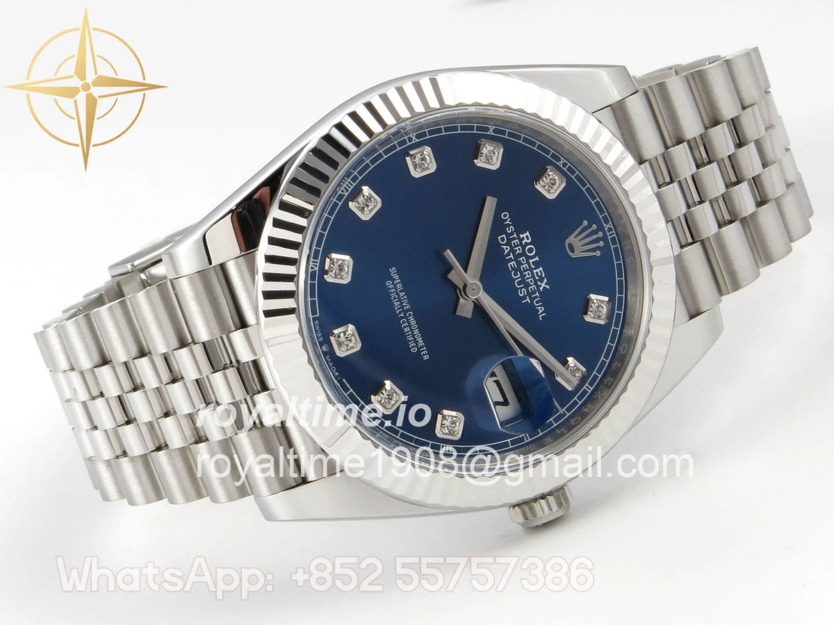 Rolex DateJust 41 126334 Clean Plus Blue Diamonds Dial on Jubilee Bracelet JH3235 (Free Sprung) Weighted 133g - Image 7