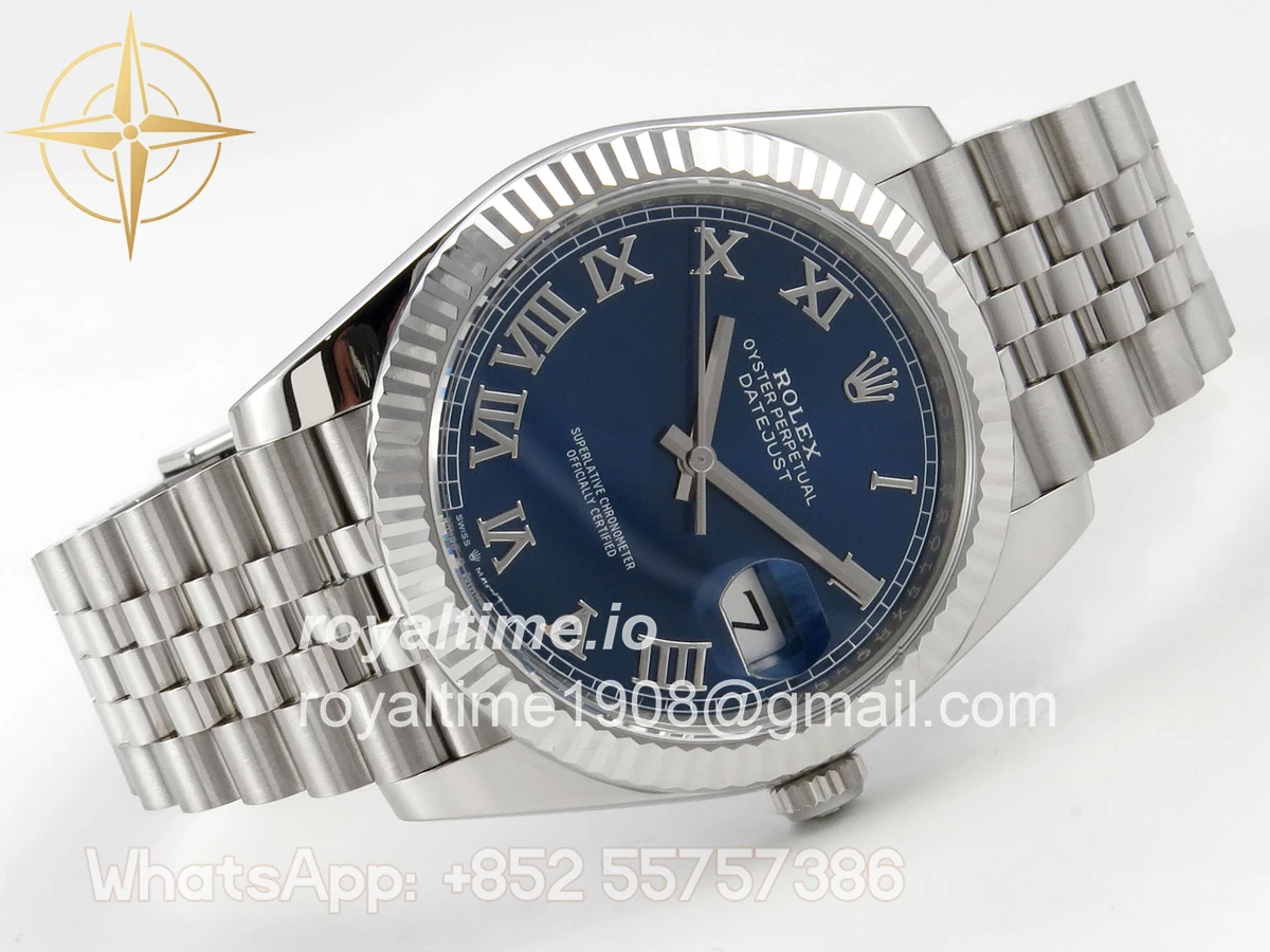 Rolex DateJust 41 126334 Clean Plus Blue Roman Dial on Jubilee Bracelet JH3235 (Free Sprung) Weighted 133g - Image 7