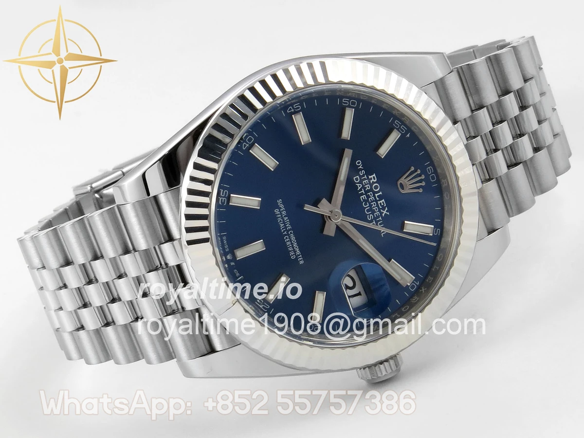 Rolex DateJust 41 126334 Clean Plus Blue Stick Dial on Jubilee Bracelet JH3235 (Free Sprung) Weighted 133g - Image 7