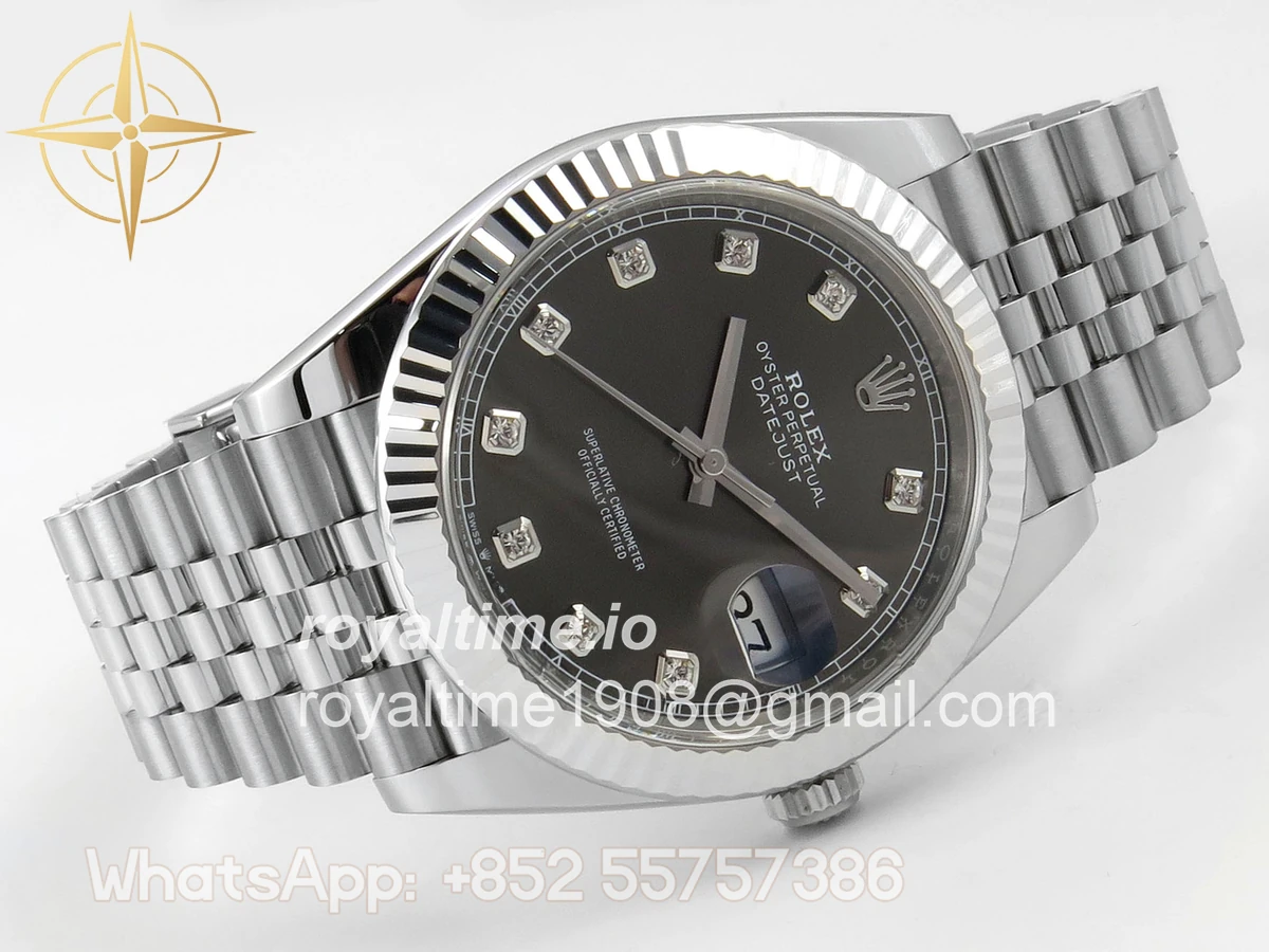 Rolex DateJust 41 126334 Clean Plus Gray Diamonds Dial on Jubilee Bracelet JH3235 (Free Sprung) Weighted 133g - Image 7