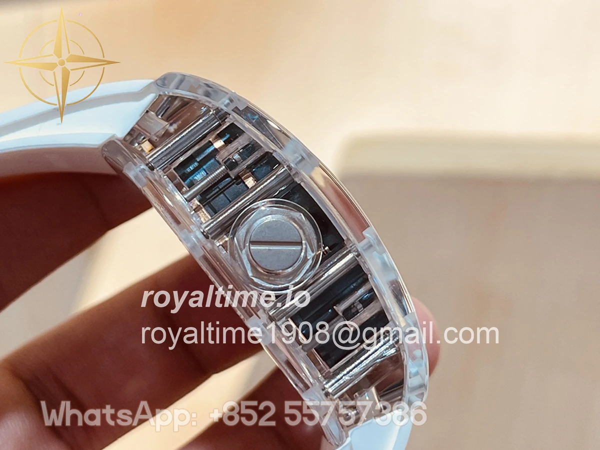 Richard Mille RM 047 Tourbillon Samurai Sapphire on White Rubber Strap - Image 7
