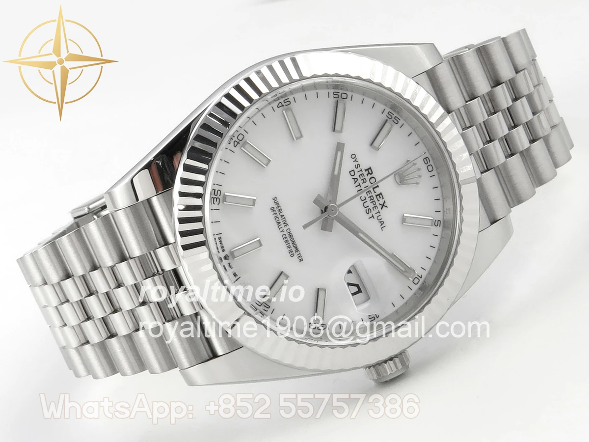 Rolex DateJust 41 126334 Clean Plus White Stick Dial on Jubilee Bracelet JH3235 (Free Sprung) Weighted 133g - Image 7