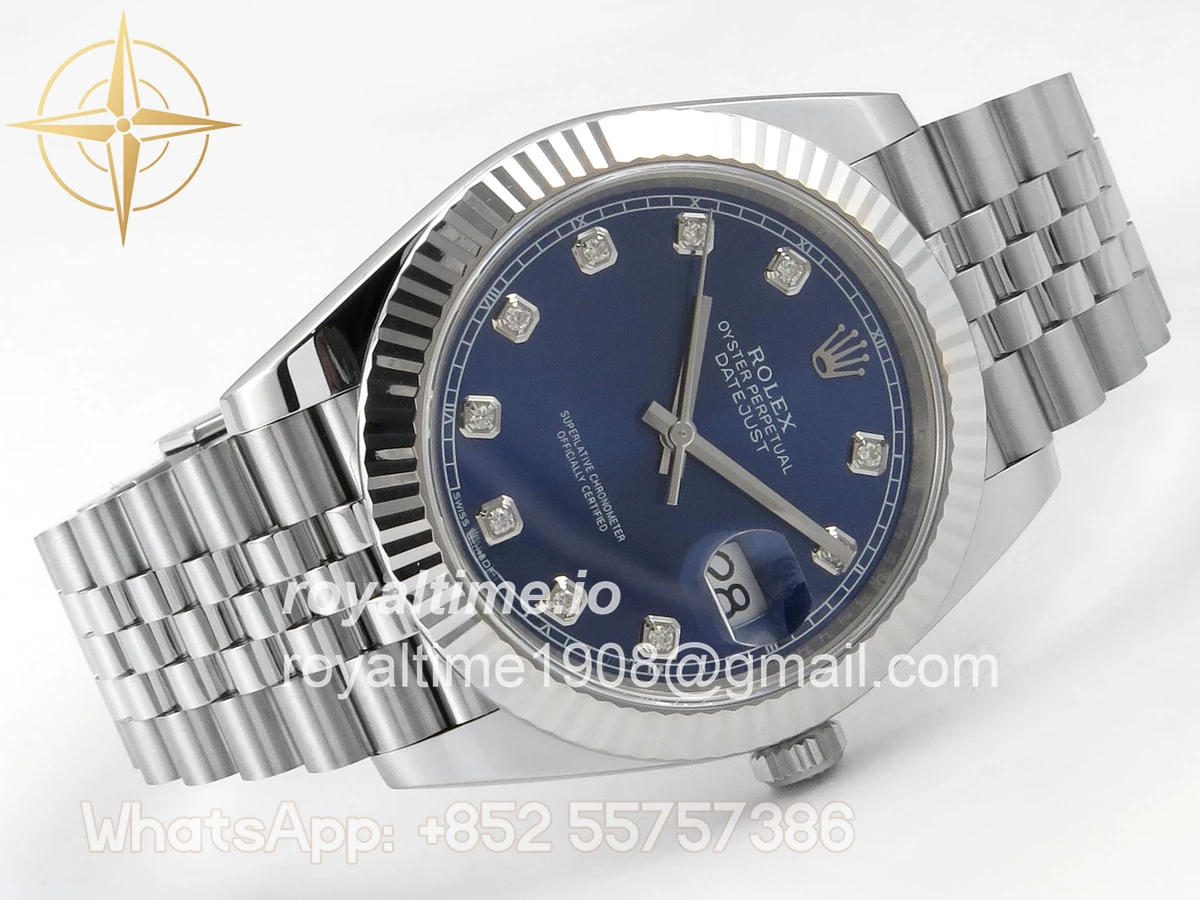 Rolex DateJust 41 126334 ERF Blue Diamonds Dial on Jubilee Bracelet JH3235 (Free Sprung) Weighted 132g - Image 7
