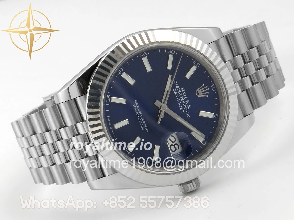 Rolex DateJust 41 126334 ERF Blue Stick Dial on Jubilee Bracelet JH3235 (Free Sprung) Weighted 132g - Image 7