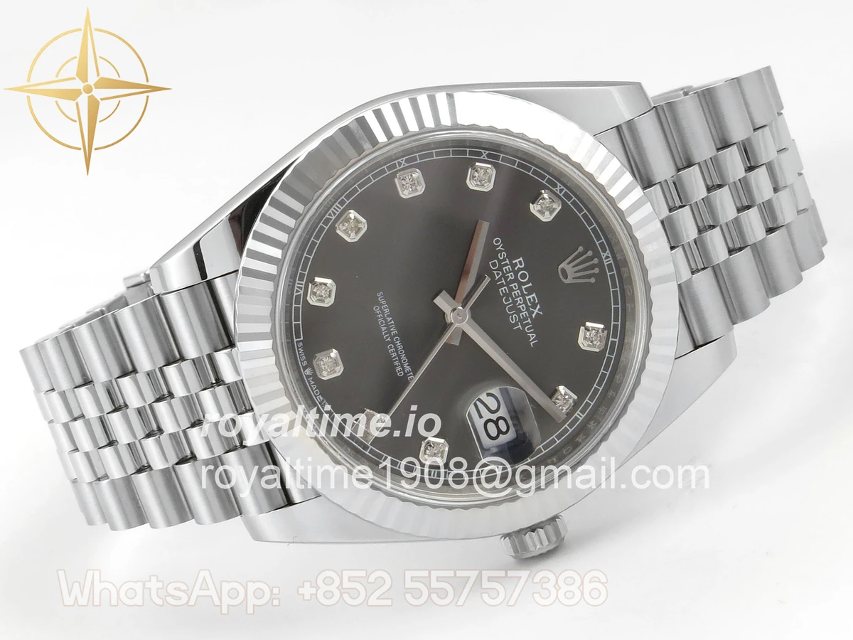 Rolex DateJust 41 126334 ERF Gray Diamonds Dial on Jubilee Bracelet JH3235 (Free Sprung) Weighted 132g - Image 7