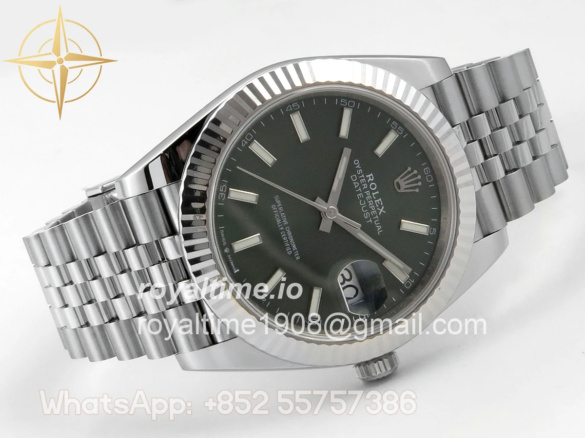 Rolex DateJust 41 126334 ERF Green Stick Dial on Jubilee Bracelet JH3235 (Free Sprung) Weighted 132g - Image 7