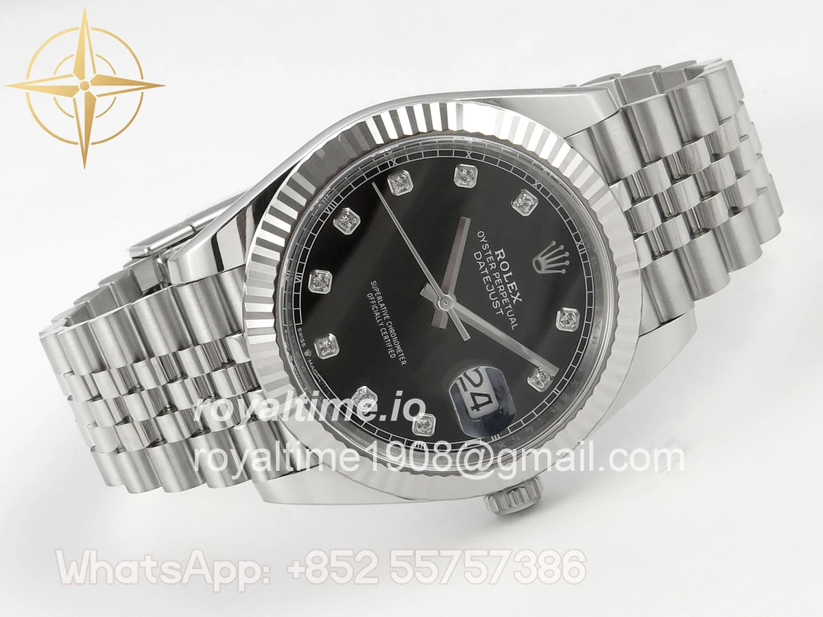 Rolex DateJust 41mm 126334 ARF Black Diamonds Dial on Jubilee Bracelet DD3235 - Image 7
