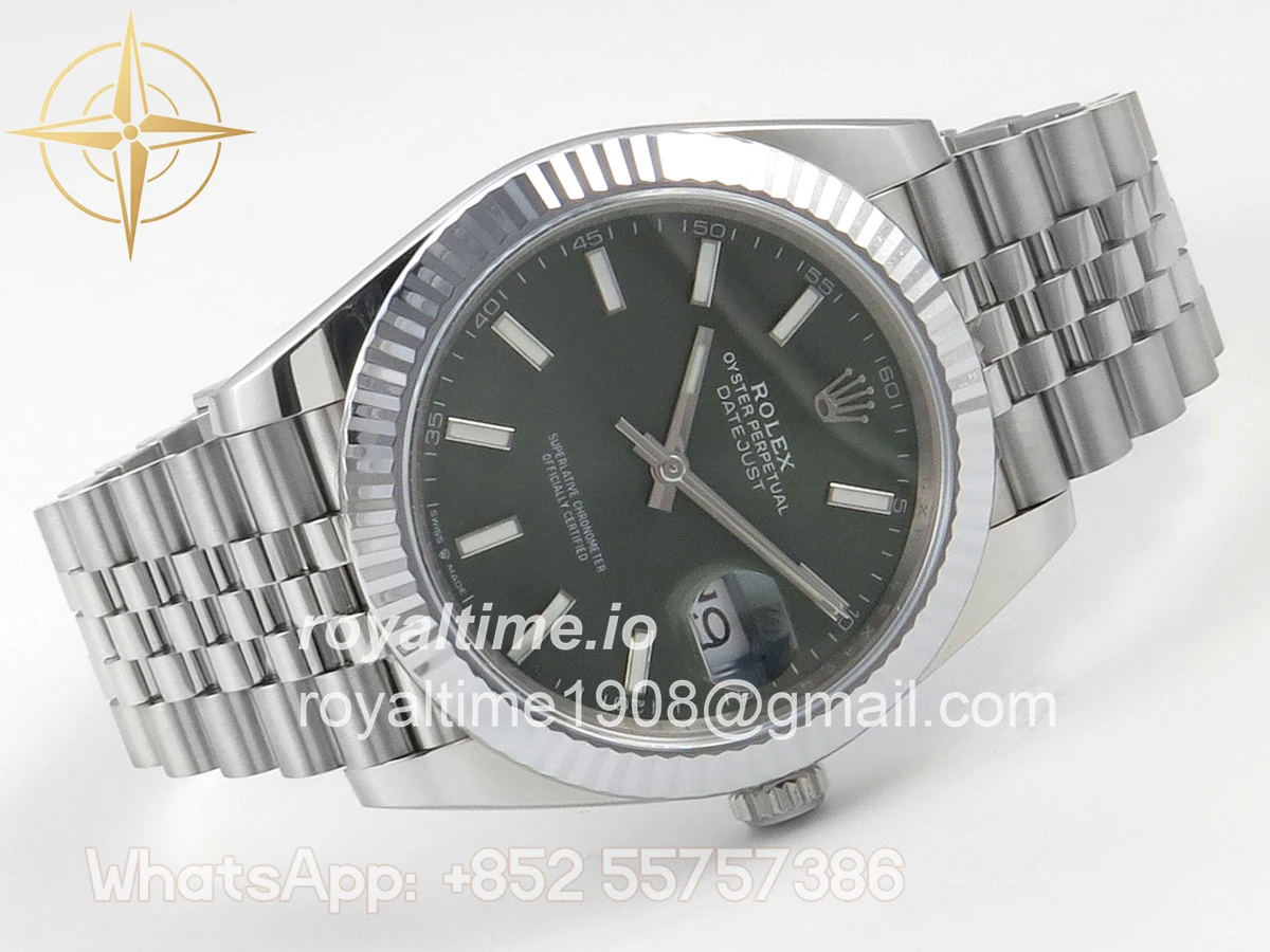 Rolex DateJust 41 126334 904L SS SCF Green Dial on Jubilee Bracelet VR3235 - Image 7
