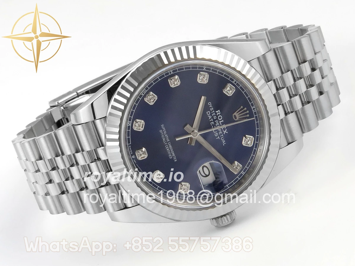 Rolex DateJust 41mm 126334 ARF Blue Diamonds Dial on Jubilee Bracelet DD3235 - Image 7