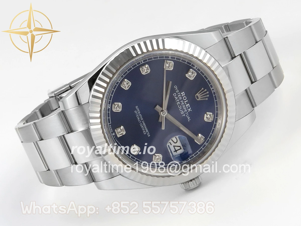 Rolex DateJust 41mm 126334 ARF Blue Diamonds Dial on Oyster Bracelet DD3235 - Image 7