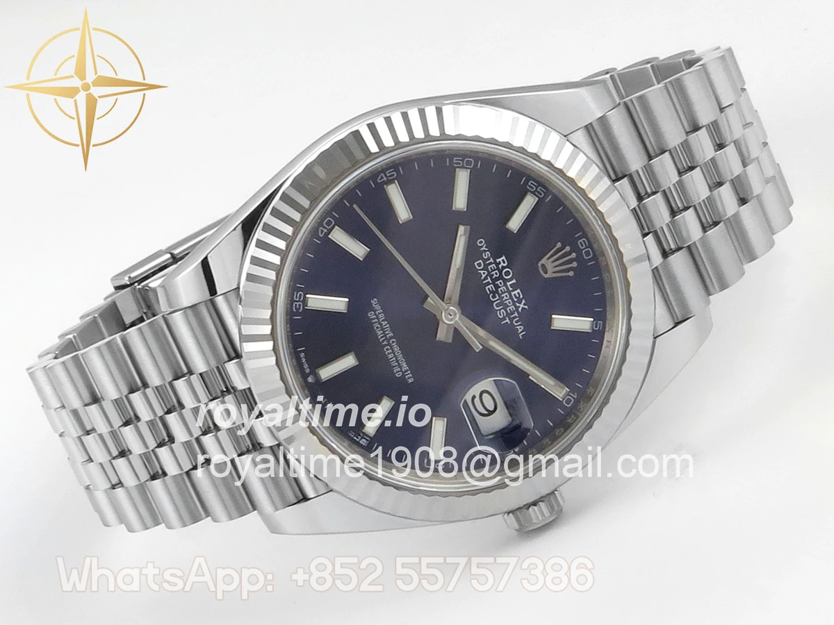 Rolex DateJust 41mm 126334 ARF Blue Stick Dial on Jubilee Bracelet DD3235 - Image 7