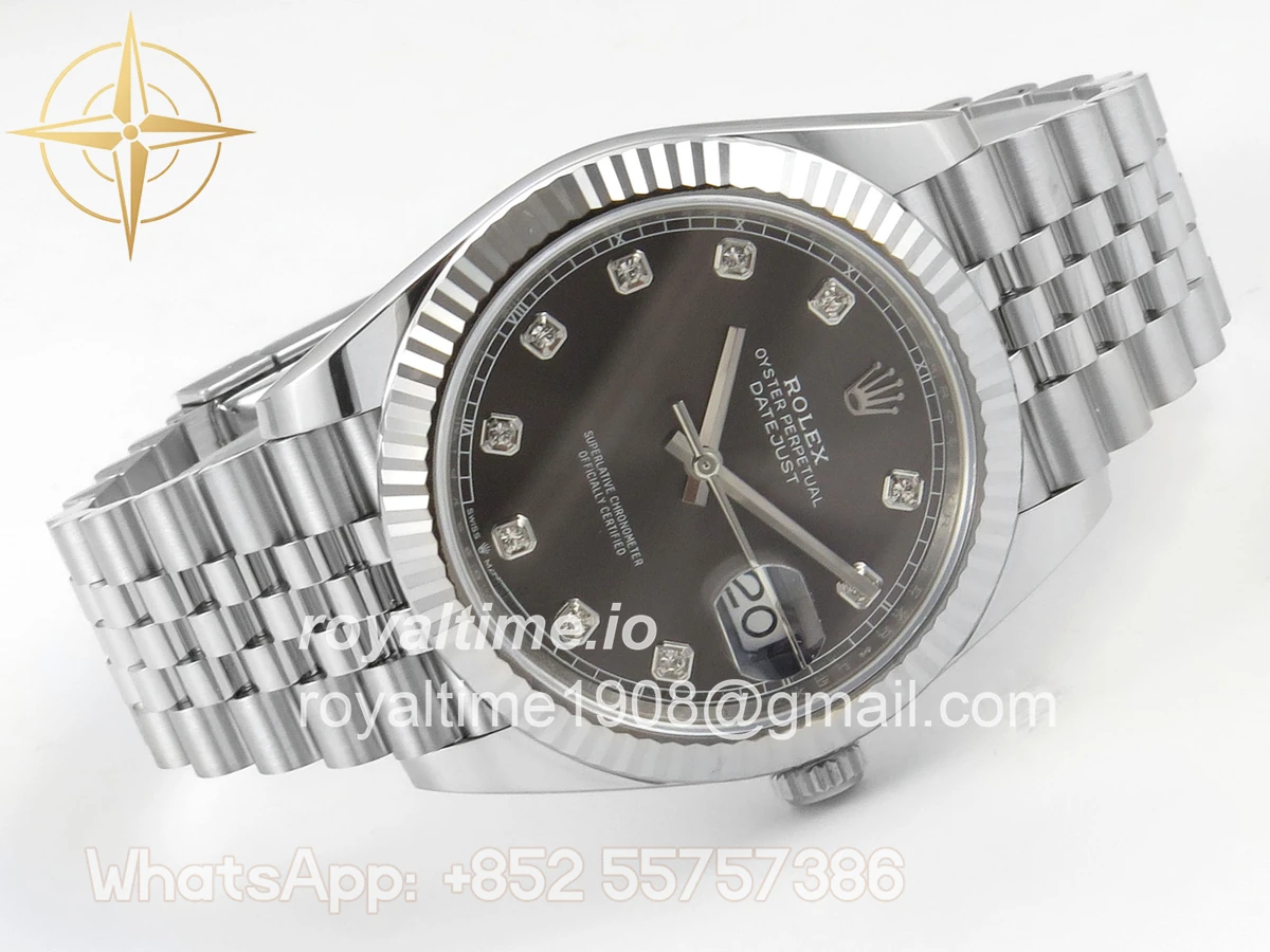 Rolex DateJust 41mm 126334 ARF Gray Diamonds Dial on Jubilee Bracelet DD3235 - Image 7