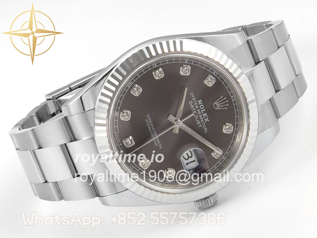 Rolex DateJust 41mm 126334 ARF Gray Diamonds Dial on Oyster Bracelet DD3235 - Image 7