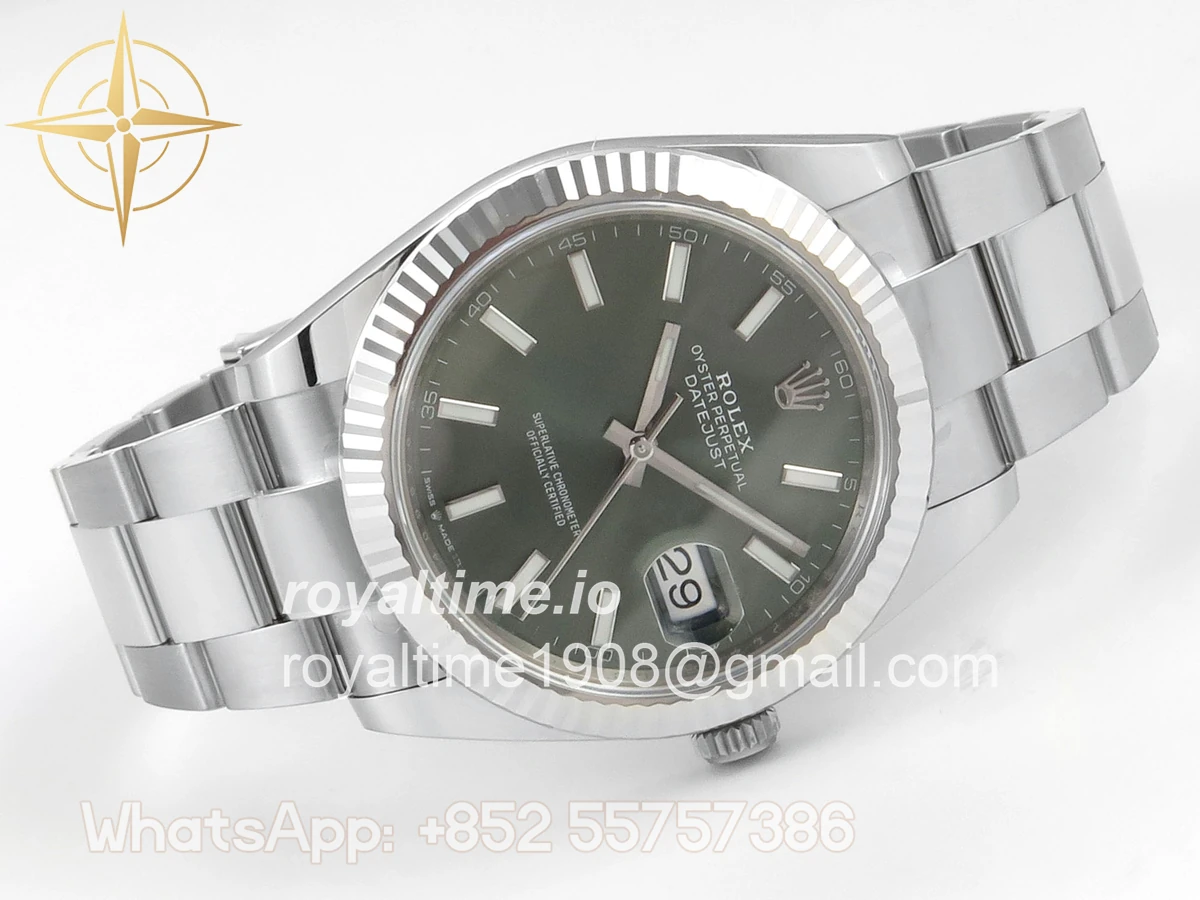 Rolex DateJust 41mm 126334 ARF Green Stick Dial on Oyster Bracelet DD3235 - Image 7