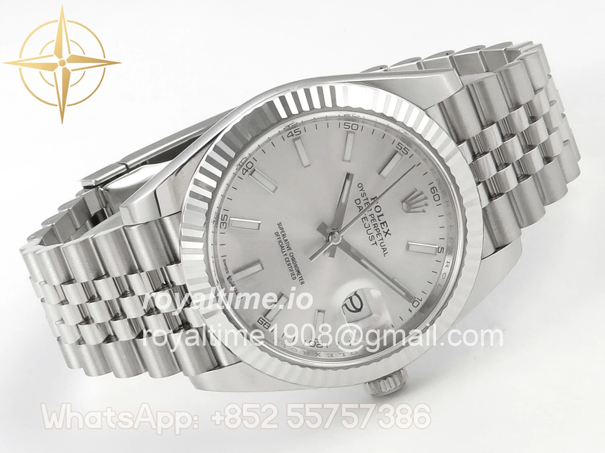 Rolex DateJust 41mm 126334 ARF Sliver Stick Dial on Jubilee Bracelet DD3235 - Image 7