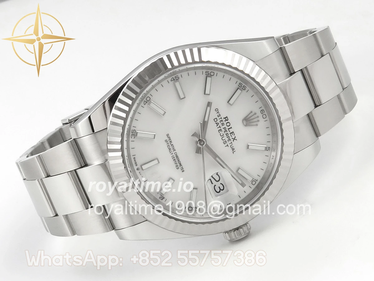 Rolex DateJust 41mm 126334 ARF White Stick Dial on Oyster Bracelet DD3235 - Image 7