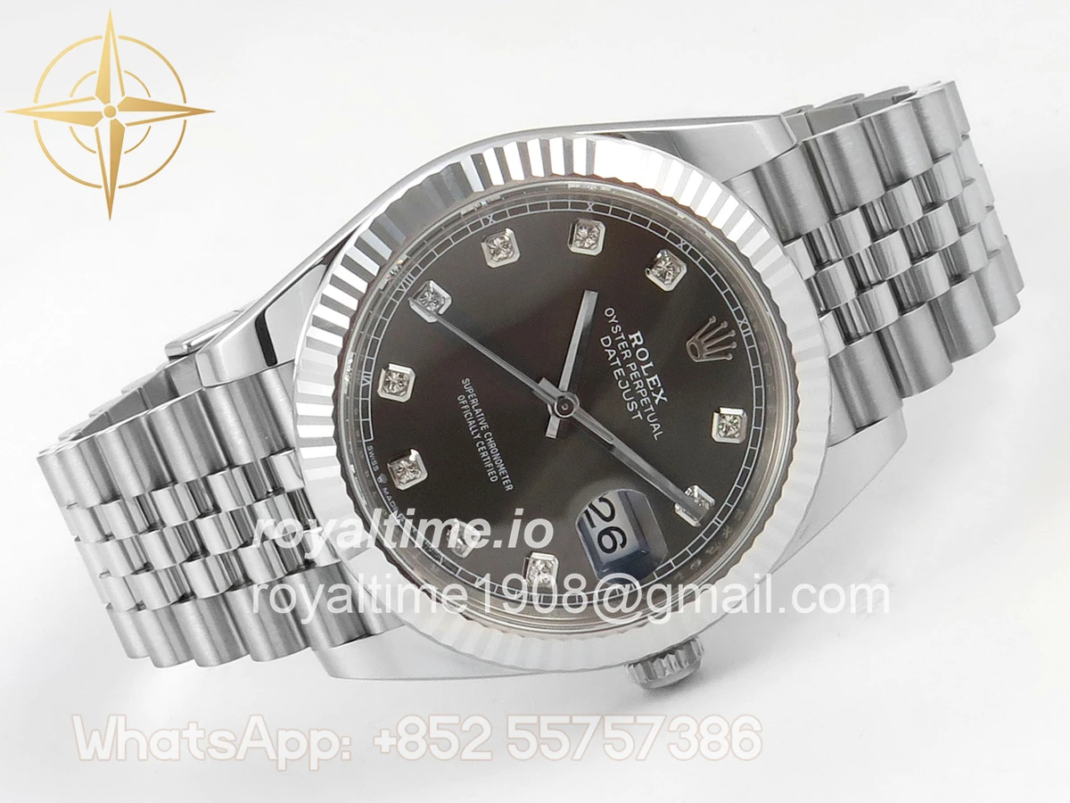 Rolex DateJust 41mm 126334 Clean Plus Gray Diamonds Dial on Jubilee Bracelet DD3235 - Image 7