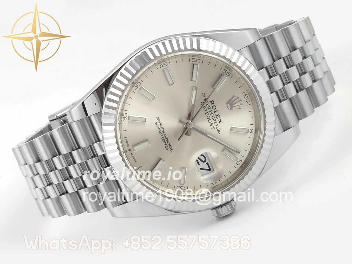 Rolex DateJust 41mm 126334 Clean Plus Silver Stick Dial on Jubilee Bracelet DD3235 - Image 7