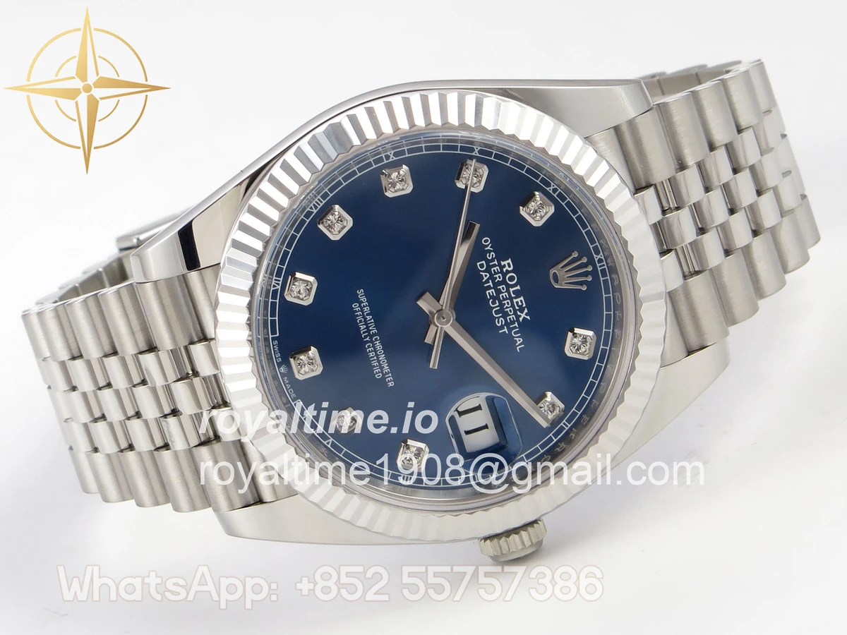 Rolex Datejust 126334 41mm Clean Plus 904L Blue Diamonds Dial on Jubilee Bracelet VR3235 - Image 7