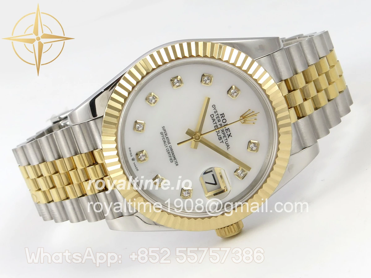 Rolex DateJust 41 126333 QF 904L Steel White MOP Dial on SS/YG Jubilee Bracelet QF3235 (145g) - Image 7