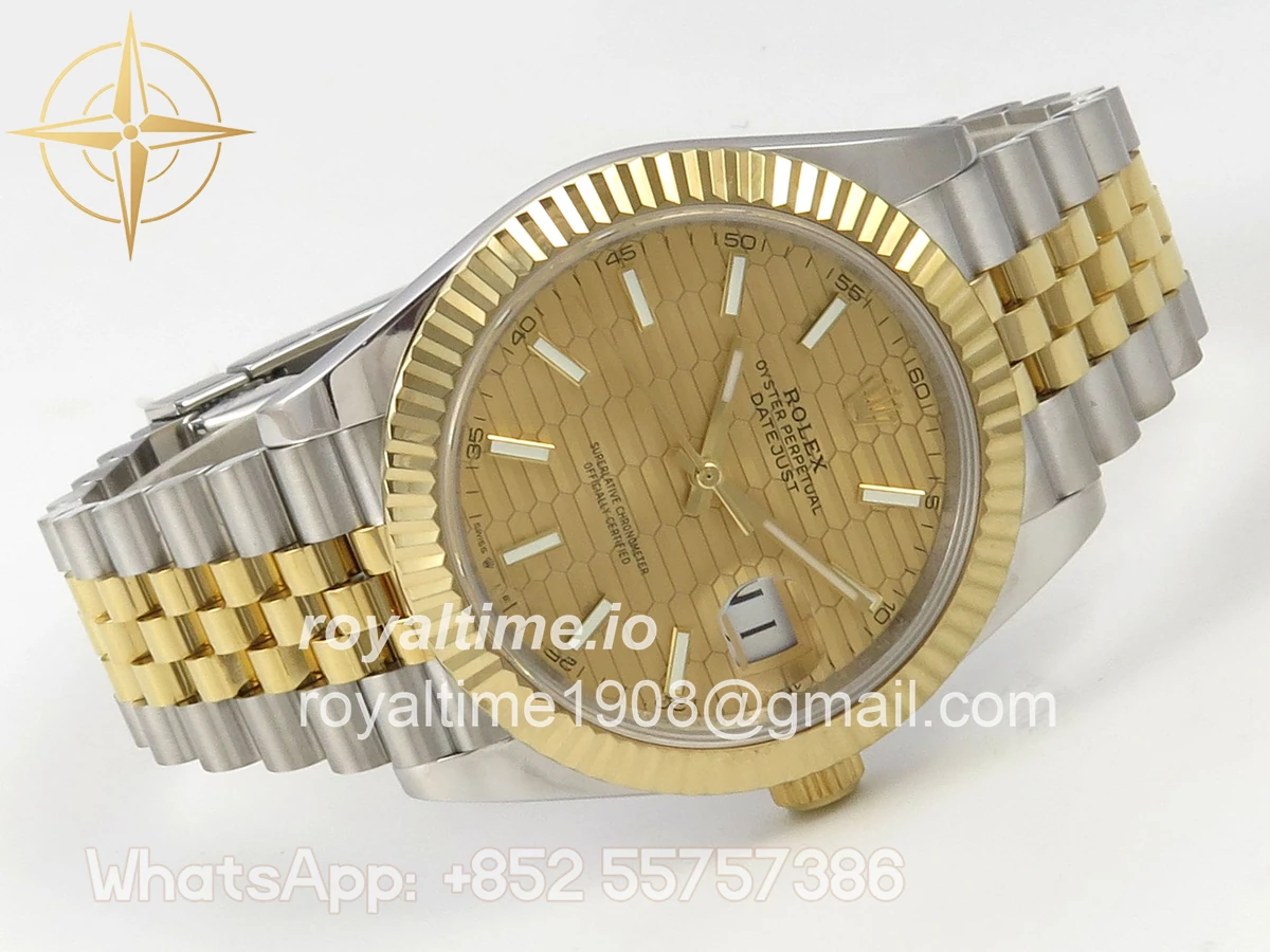 Rolex DateJust 41 126333 QF 904L Steel YG Textured Dial on SS/YG Jubilee Bracelet QF3235 (145g) - Image 7