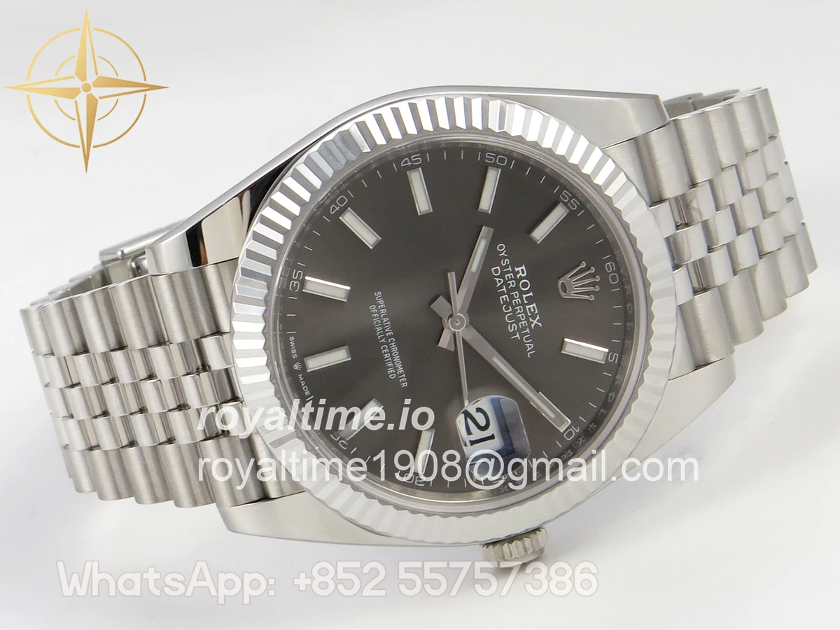 Rolex DateJust 41 126334 Clean Plus 904L Steel Gray Stick Dial on Jubilee Bracelet DD3235 - Image 7