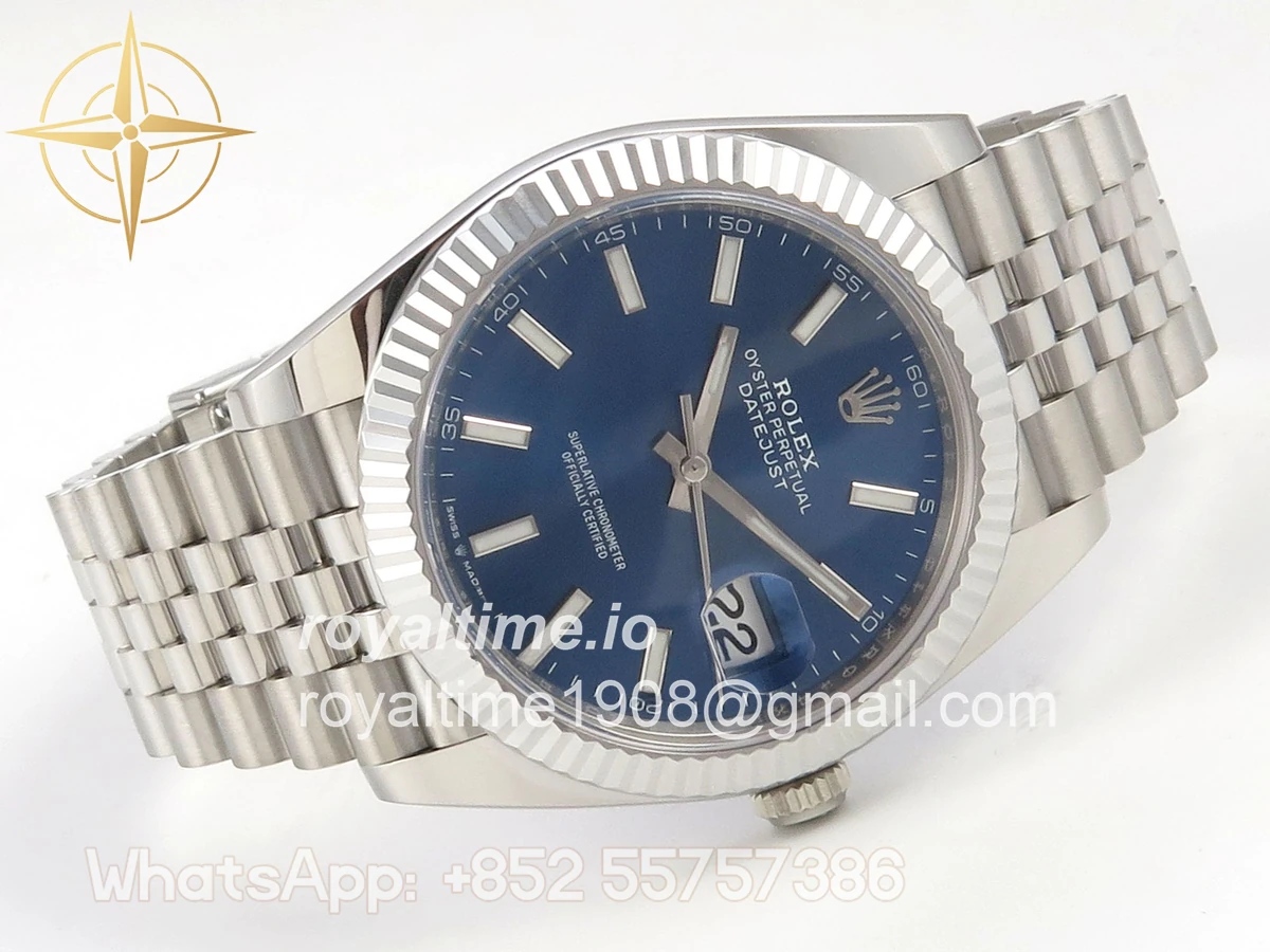 Rolex DateJust 41 126334 Clean Plus 904L Steel Blue Stick Dial on Jubilee Bracelet DD3235 - Image 7