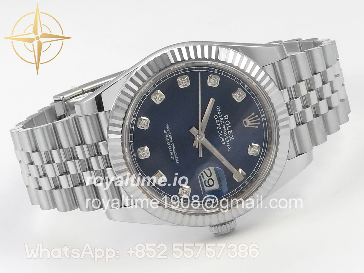 Rolex DateJust 41 126334 SCF 904L Steel Blue Diamonds Dial on Jubilee Bracelet A3235 - Image 7