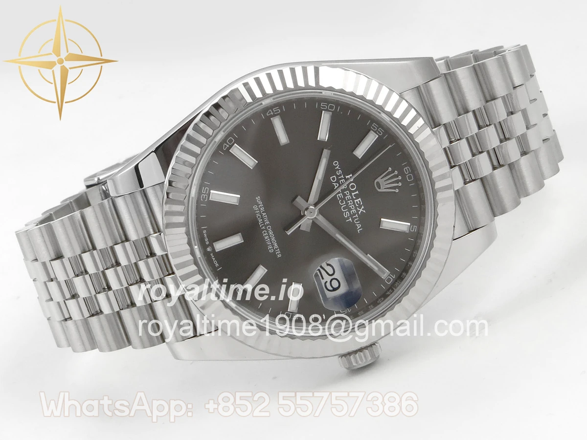 Rolex DateJust 41 126334 SCF 904L Steel Gray Stick Dial on Jubilee Bracelet A3235 - Image 7