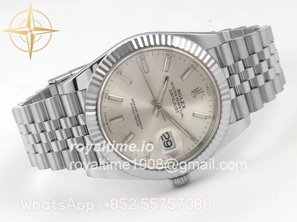Rolex DateJust 41 126334 SCF 904L Steel Silver Stick Dial on Jubilee Bracelet A3235 - Image 7