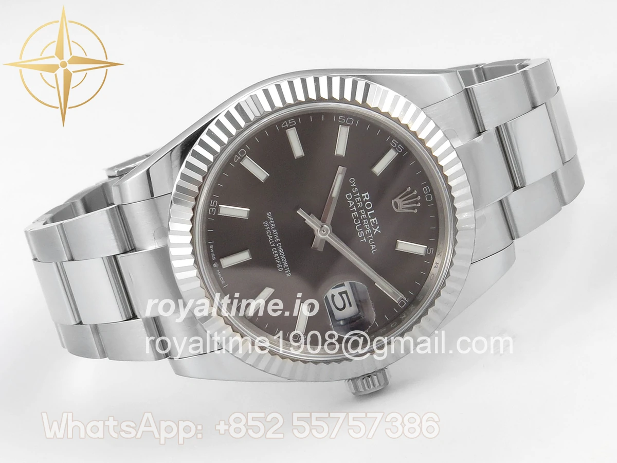 Rolex DateJust 41mm 126334 ARF Gray Stick Dial on Oyster Bracelet DD3235 - Image 7
