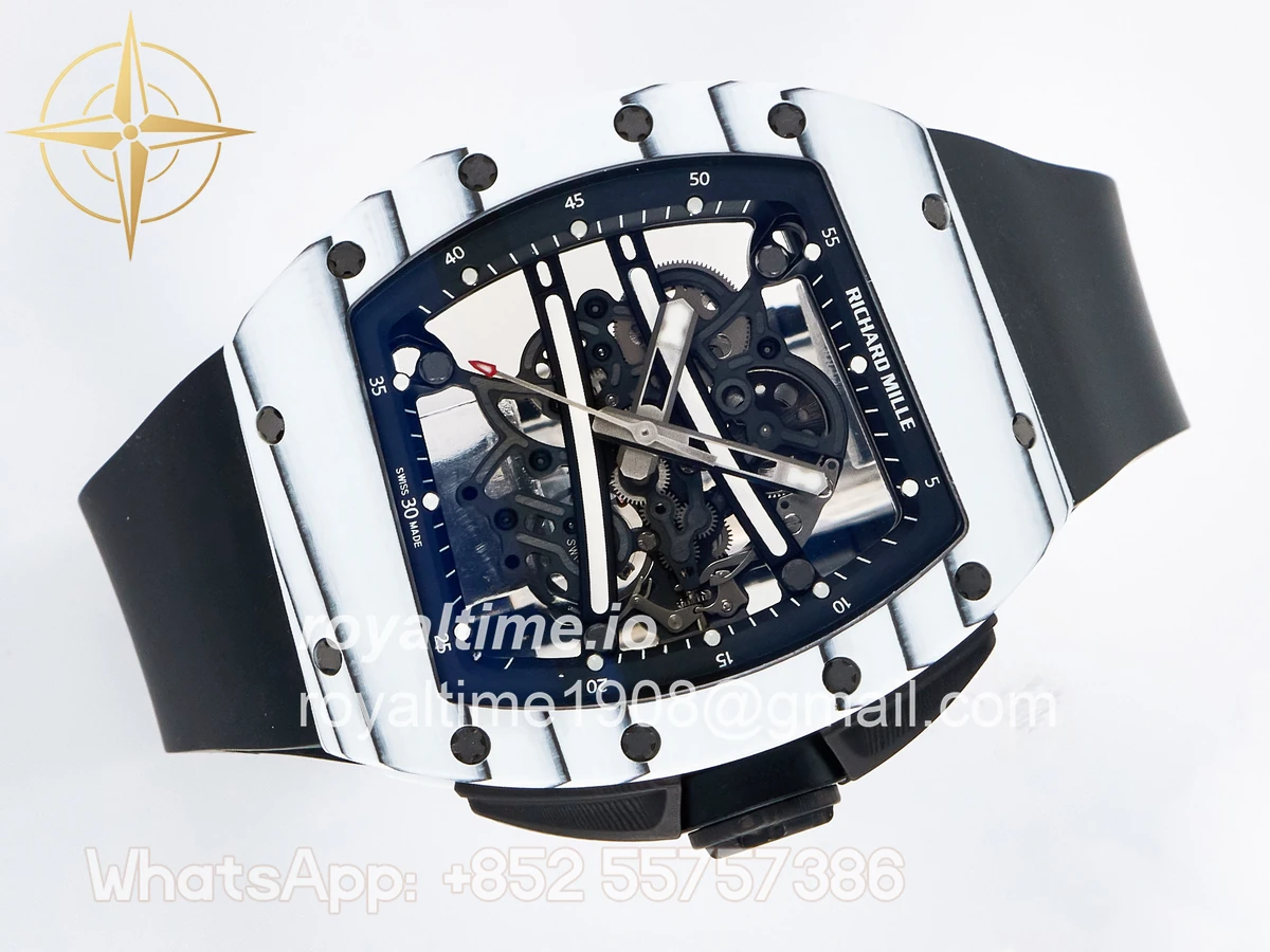 Richard Mille RM 61-01 Yohan Blake White NTPT ZF on Black Rubber Strap RMUL2 - Image 7