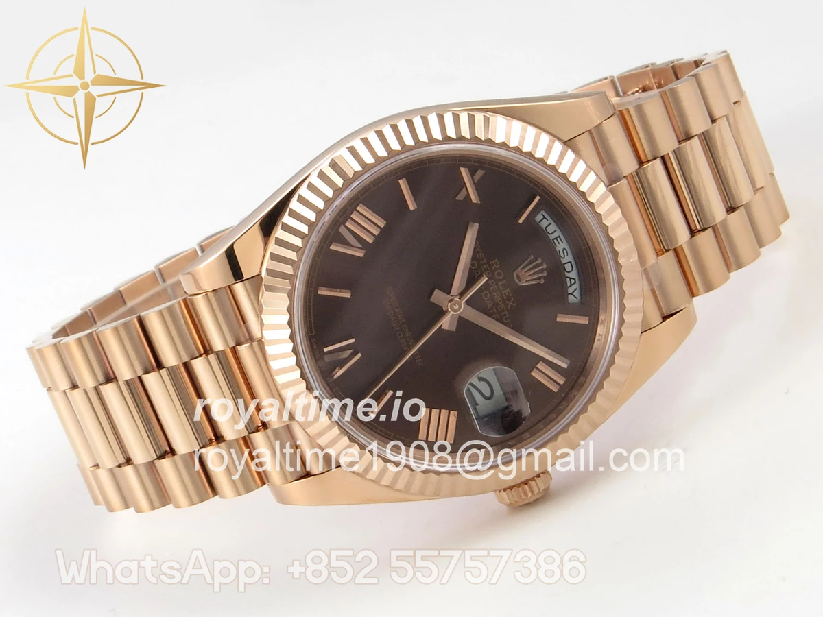 Rolex DayDate 40 228235 ARF Brown Roman Dial on President Bracelet VR3255 - Image 7