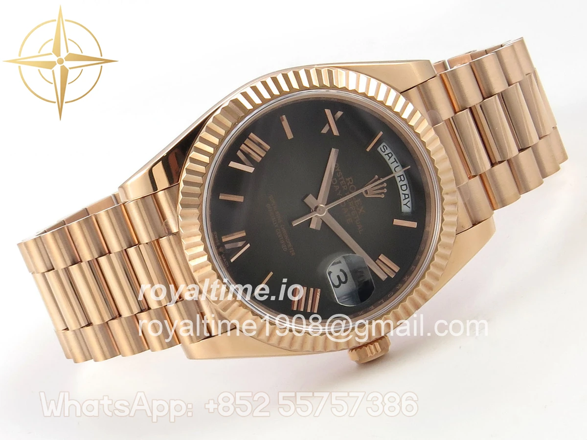 Rolex DayDate 40 228235 ARF Gray Ombre Roman Dial on President Bracelet VR3255 - Image 7