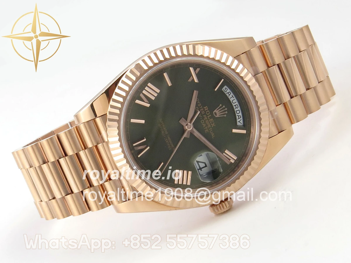 Rolex DayDate 40 228235 ARF Green Roman Dial on President Bracelet VR3255 - Image 7