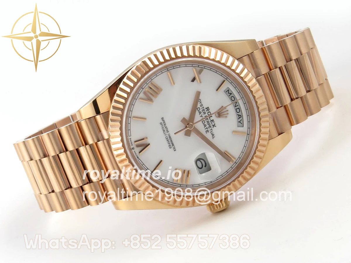 Rolex DayDate 40 228235 ARF White Roman Dial on President Bracelet VR3255 - Image 7