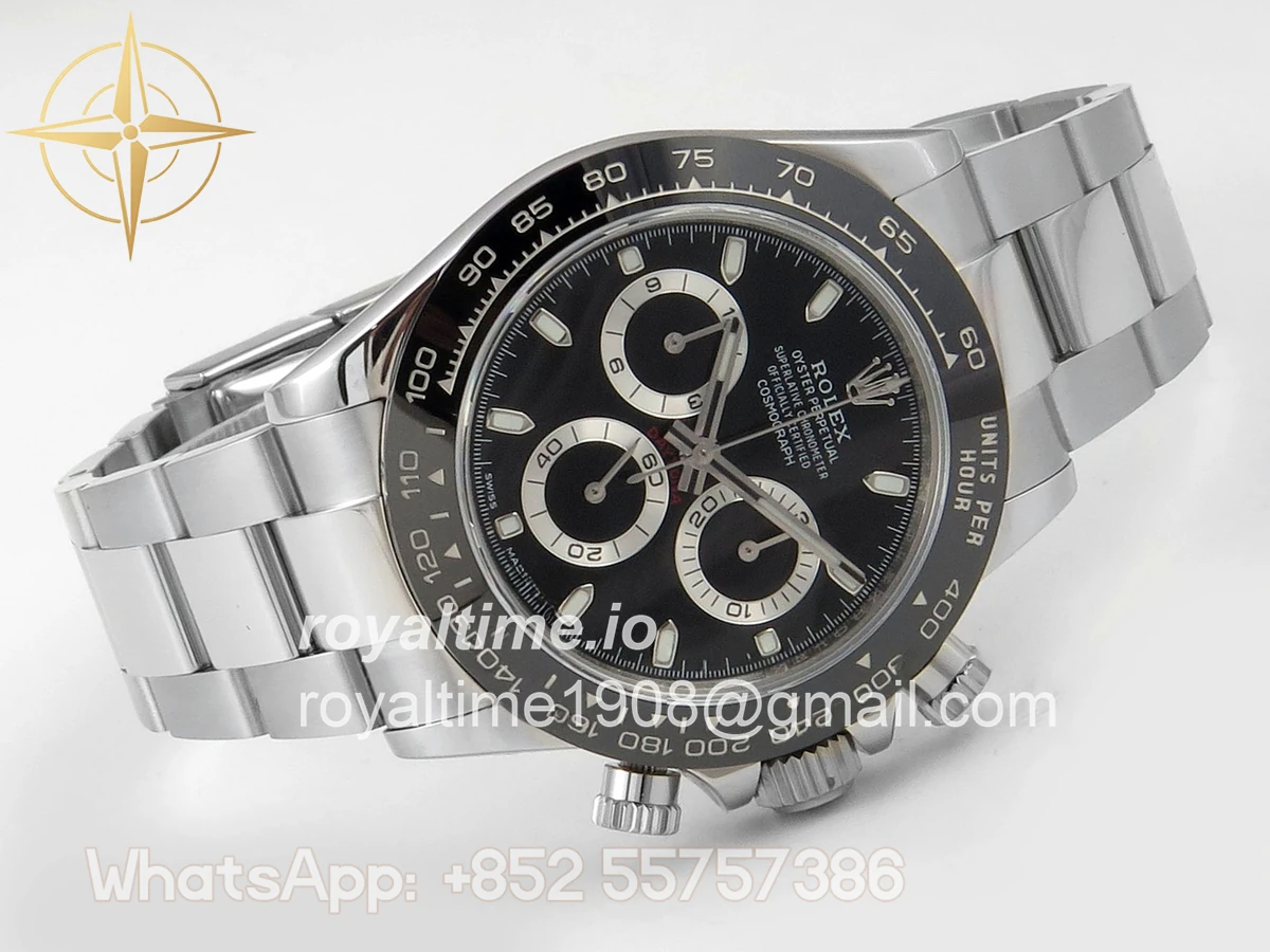 Rolex Daytona 116500 UFO Black Dial on Bracelet UF4130 (Free Sprung) - Image 7
